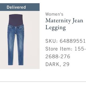 Maternity Jeans size 29 , Abercrombie